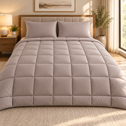 Taupe Premium Dyed Razai – 1 Piece
