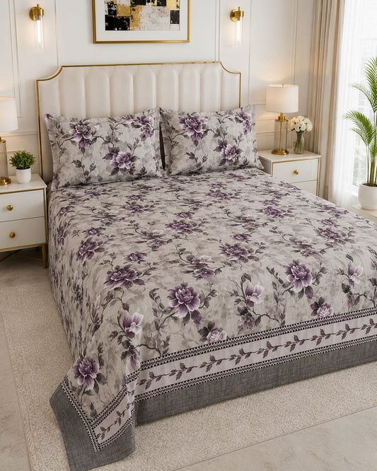 Orchid Mist Crystal Cotton Lifetime Bedsheet