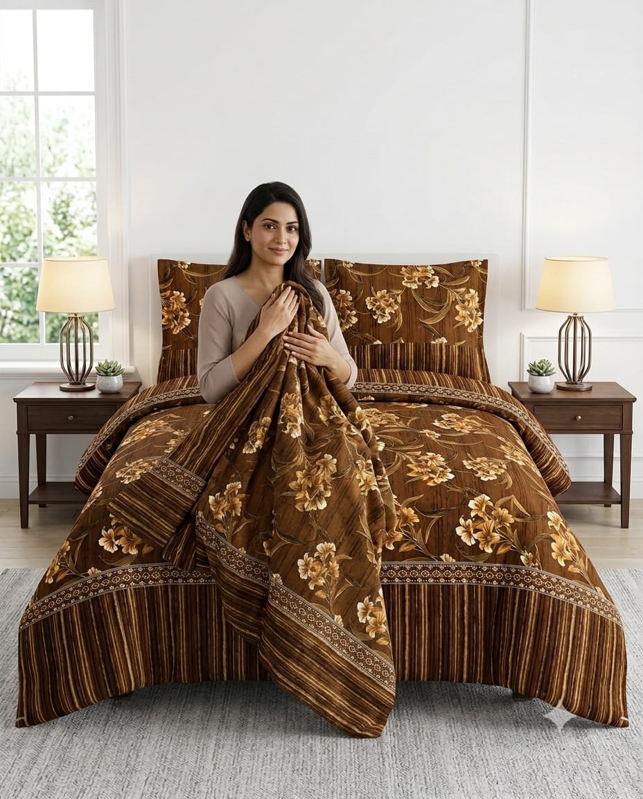 Golden Bark Crystal Cotton Lifetime Bedsheet