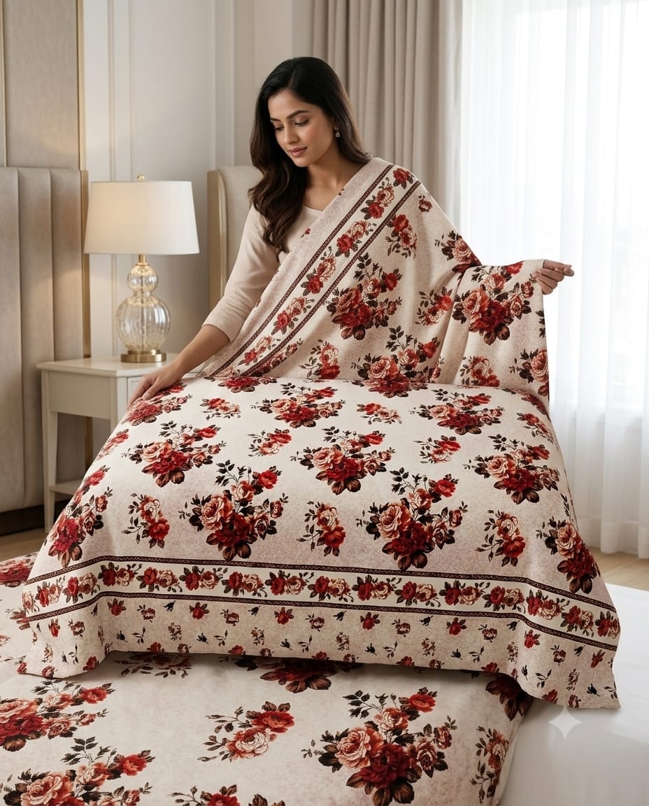 Vintage Rose Crystal Cotton Lifetime Bedsheet