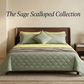 reversible bed in a bag – smoke green & lemon tan