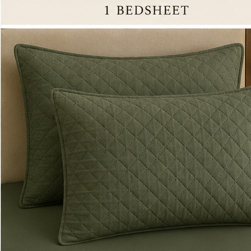 elegant olive green bedspread set