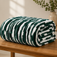 luxury plush bed blanket forest green
