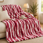 luxury plush bed blanket light pink