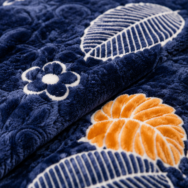 cloudy ac fleece blanket deep royal blue