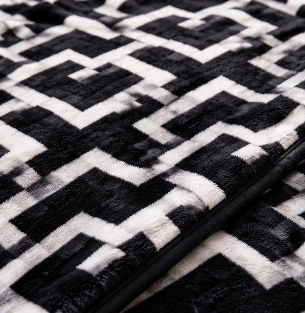cloudy ac fleece blanket chocolate brown