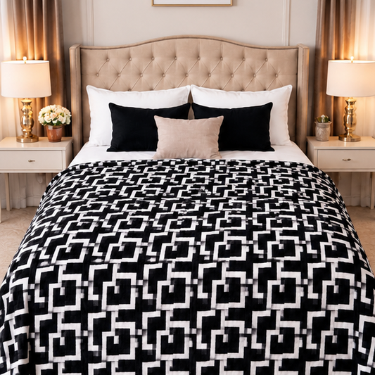 cloudy ac fleece blanket chocolate brown