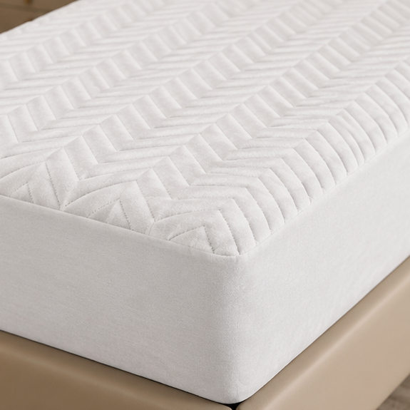 waterproof quilted mattress protector white