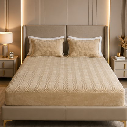 waterproof quilted mattress cream