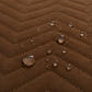 waterproof quilted mattress dark brown