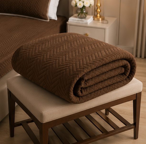 waterproof quilted mattress dark brown