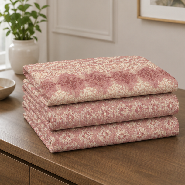 printed pure cotton bedsheet peach