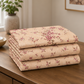 printed pure cotton bedsheet dusty rose