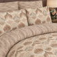 printed pure cotton bedsheet beige