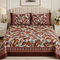crystal cotton lifetime bedsheet brown and rust