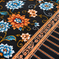 crystal cotton lifetime bedsheet orange and light blue