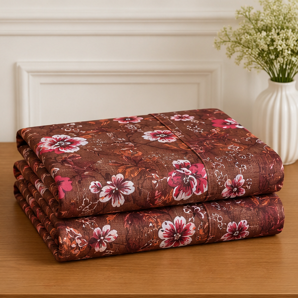 crystal cotton lifetime bedsheet deep brown