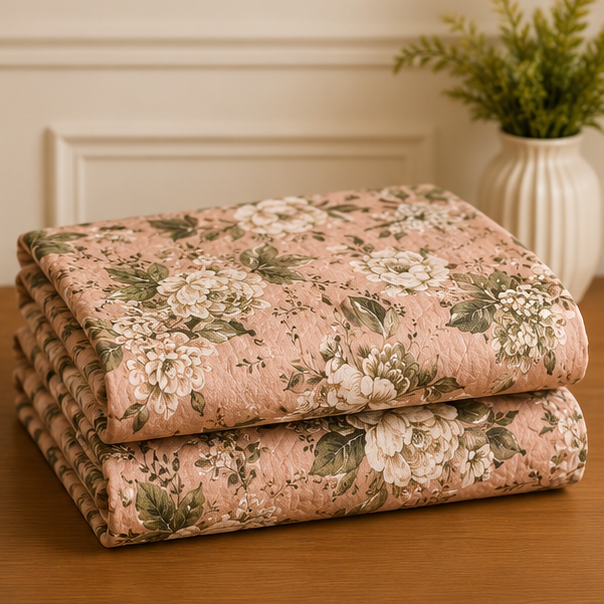 crystal cotton lifetime bedsheet muted rose