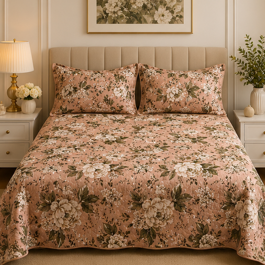 crystal cotton lifetime bedsheet muted rose