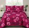 printed quilted bedspread bold red
