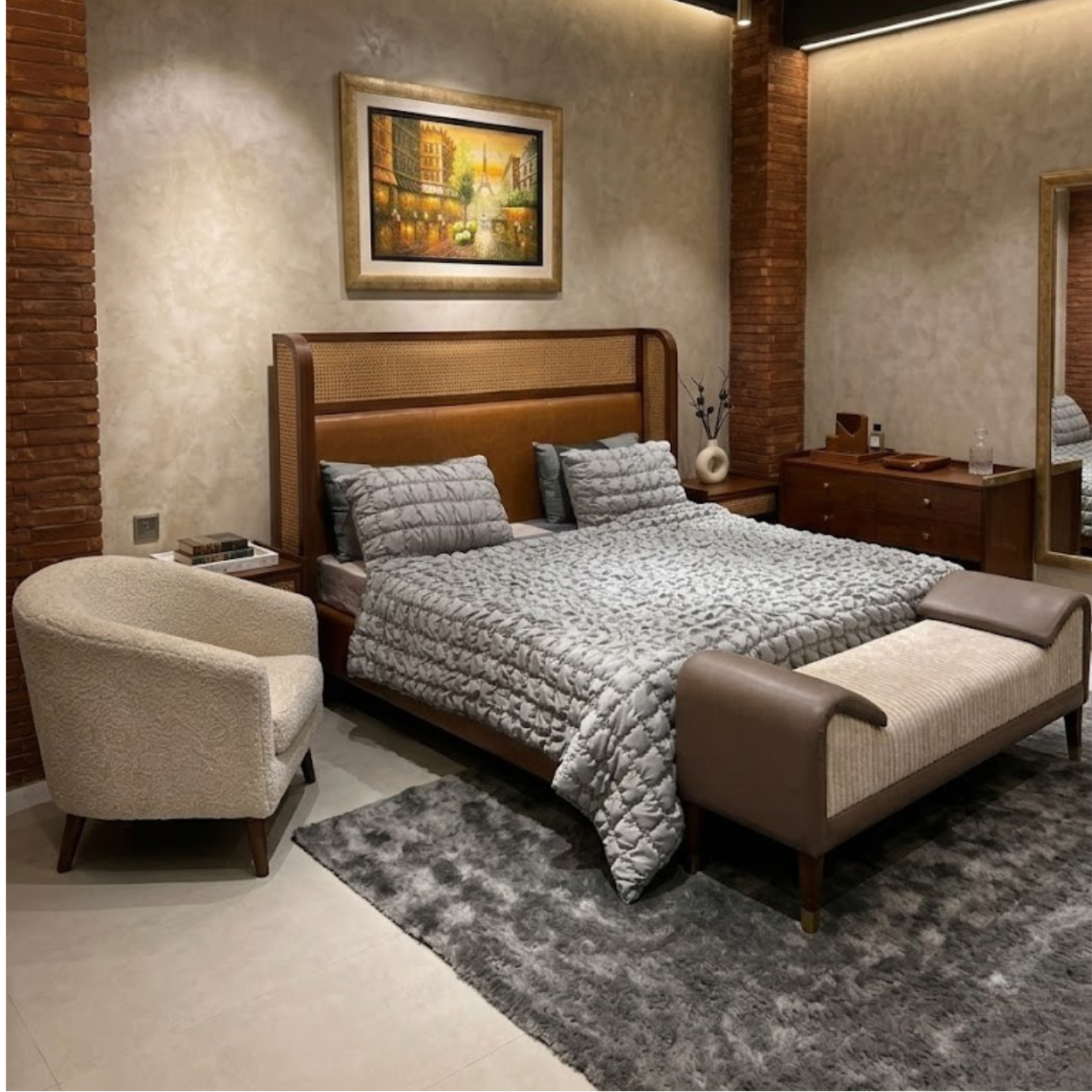 elegant grey bedspread set