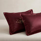 deep maroon premium plain dyed bedsheet – 300 tc cotton sateen (king size)