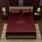 deep maroon premium plain dyed bedsheet – 300 tc cotton sateen (king size)