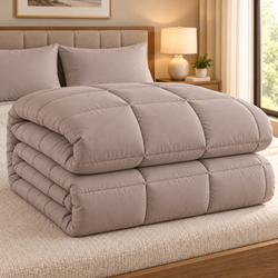 Taupe Premium Dyed Razai – 1 Piece