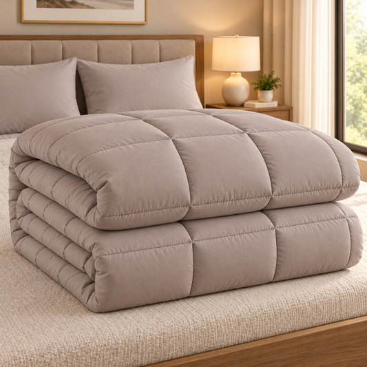 Taupe Premium Dyed Razai – 1 Piece