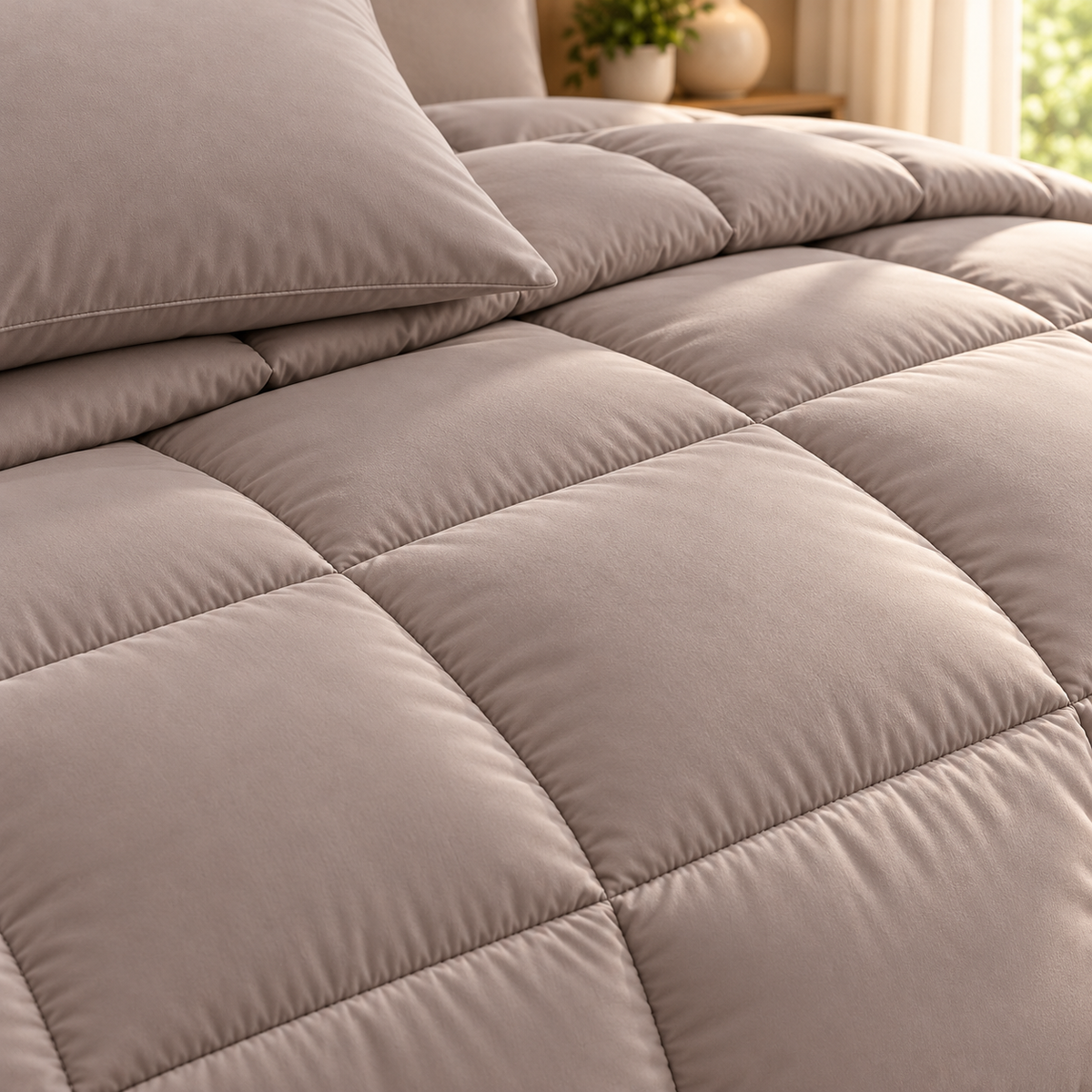 Taupe Premium Dyed Razai – 1 Piece