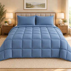 Dusty Blue Premium Dyed Razai – 1 Piece