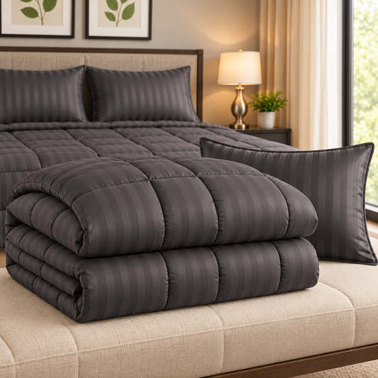 Charcoal Grey Premium Dyed Razai – 1 Piece
