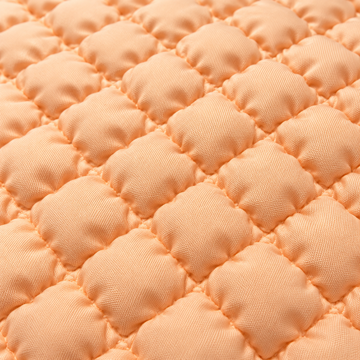 Peach 6 Piece Bubble Quilted Bedspread Set