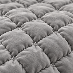 Grey 6 Piece Bubble Quilted Bedspread Set