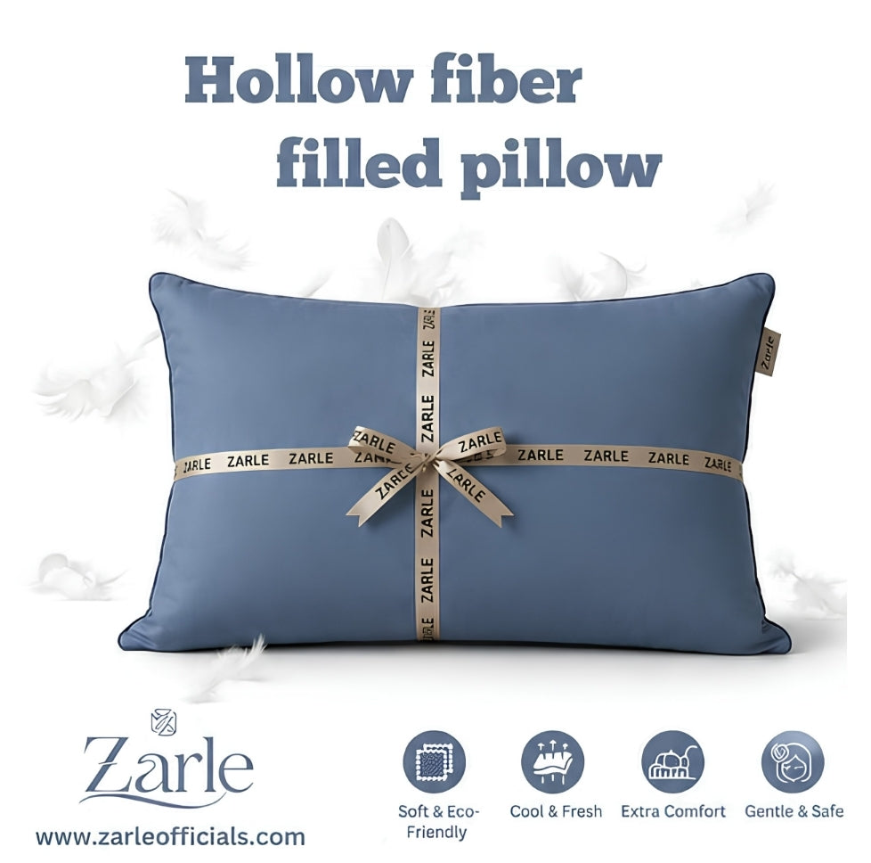 Luxury Cotton Sateen Pillow | 200 TC | Soft Hollow Fiber Filled