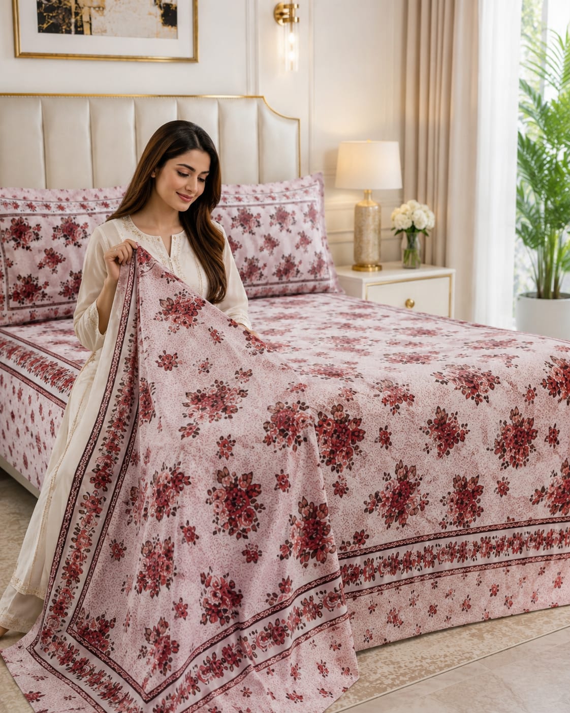 Chateau Rose Crystal Cotton Lifetime Bedsheet