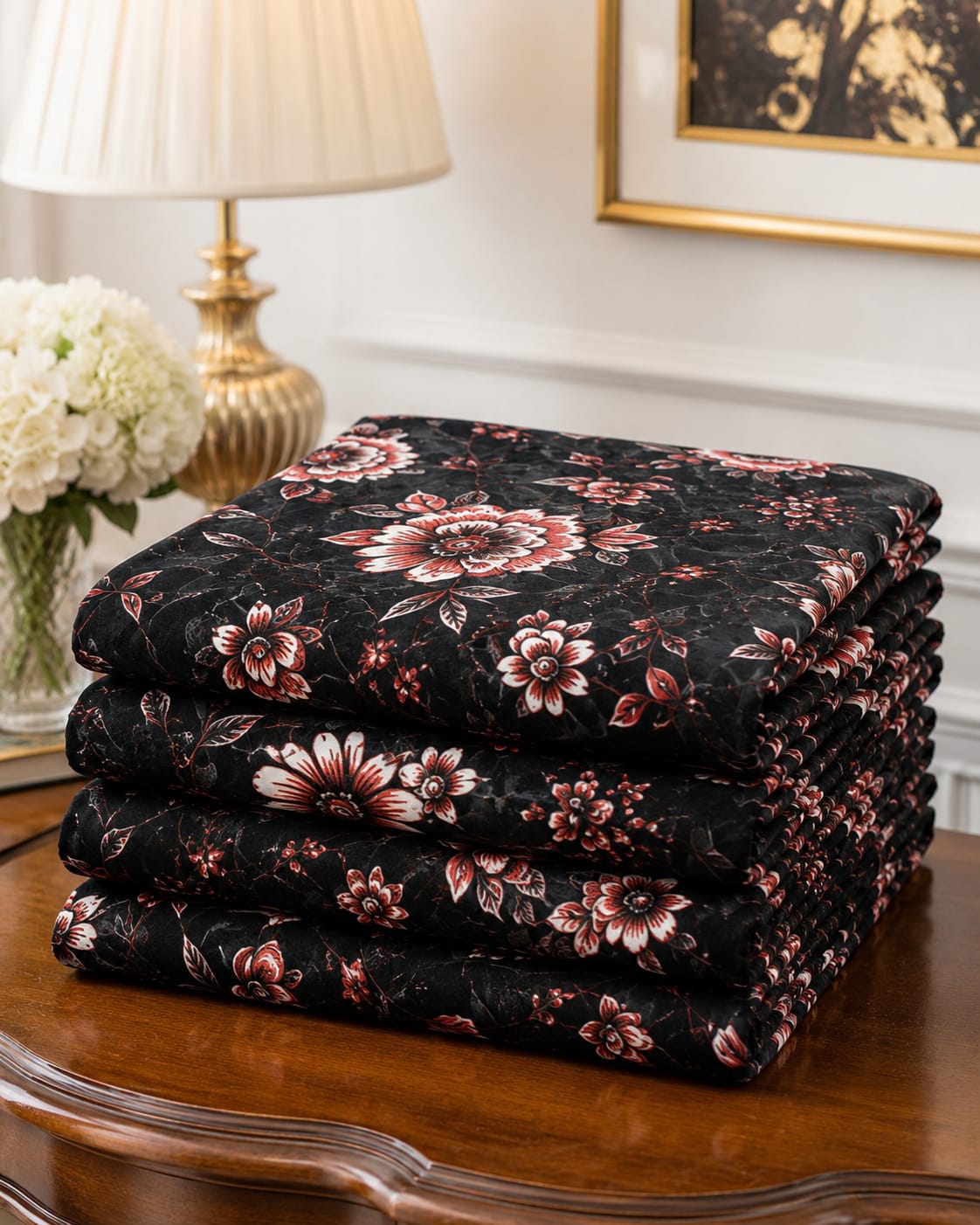 Obsidian Rose Crystal Cotton Lifetime Bedsheet