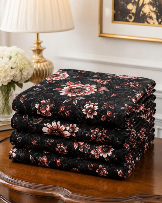 Obsidian Rose Crystal Cotton Lifetime Bedsheet