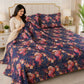 Indigo Peony Crystal Cotton Lifetime Bedsheet
