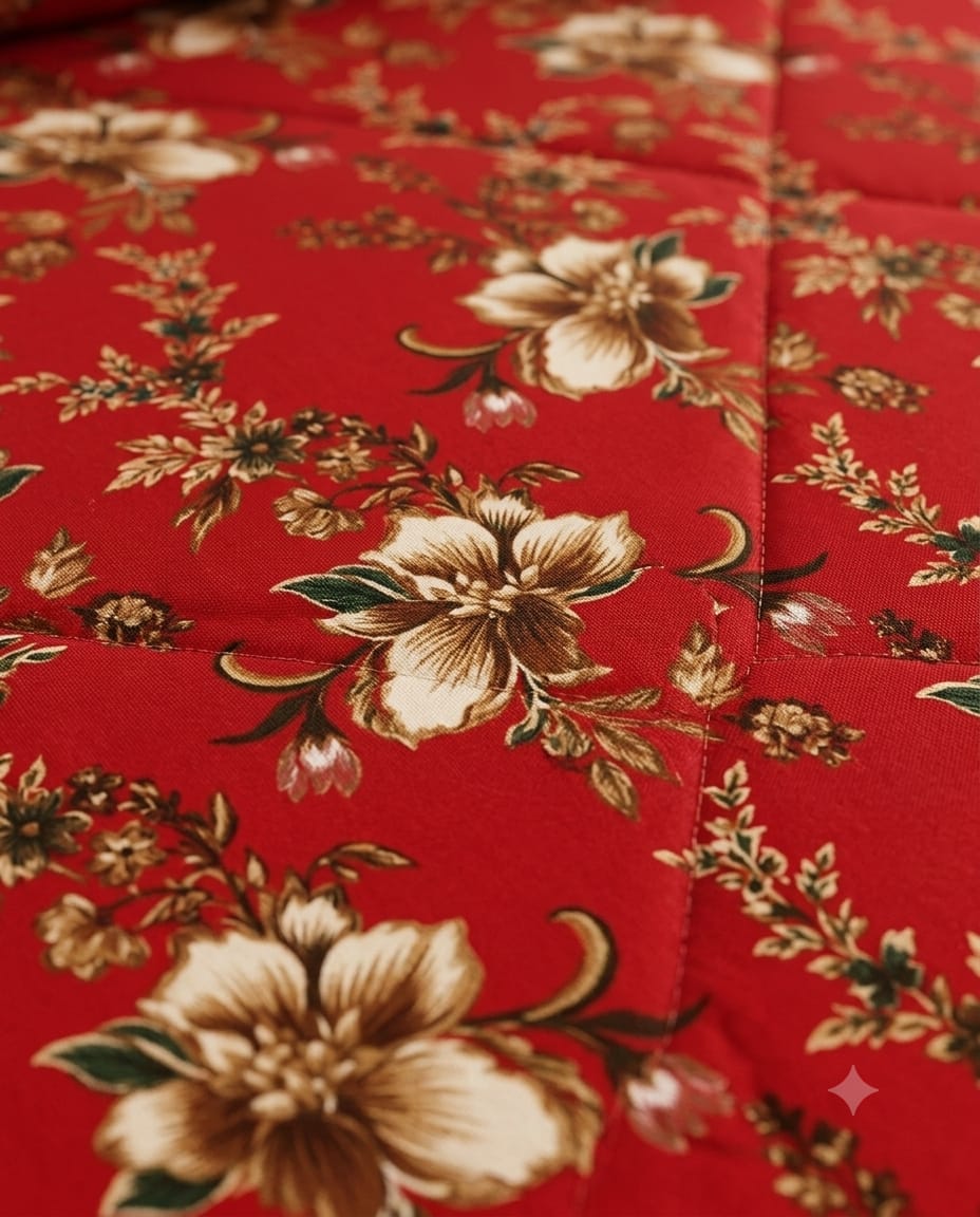 Crimson Royalty Crystal Cotton Lifetime Bedsheet