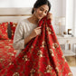 Crimson Royalty Crystal Cotton Lifetime Bedsheet