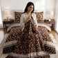 Mahogany Bloom Crystal Cotton Lifetime Bedsheet