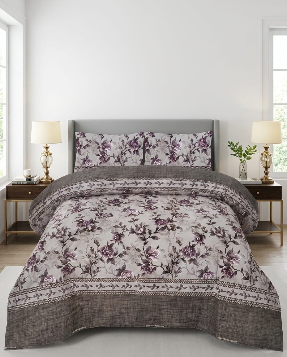 Lavender Dusk Crystal Cotton Lifetime Bedsheet
