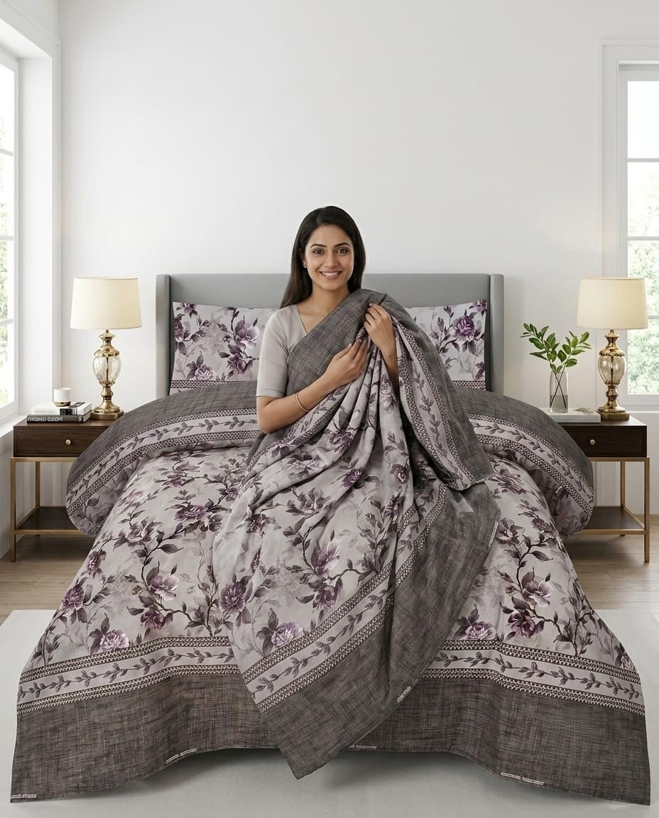 Lavender Dusk Crystal Cotton Lifetime Bedsheet