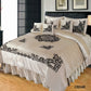 5 Pice Luxury Pearl Cream Velvet Bedspread Set –