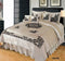 5 Pice Luxury Pearl Cream Velvet Bedspread Set –