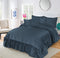Luxury Charcoal Gray Velvet Bedspread Set – 5 Piece