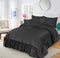 Luxury Black  Velvet Bedspread Set – 5 Piece