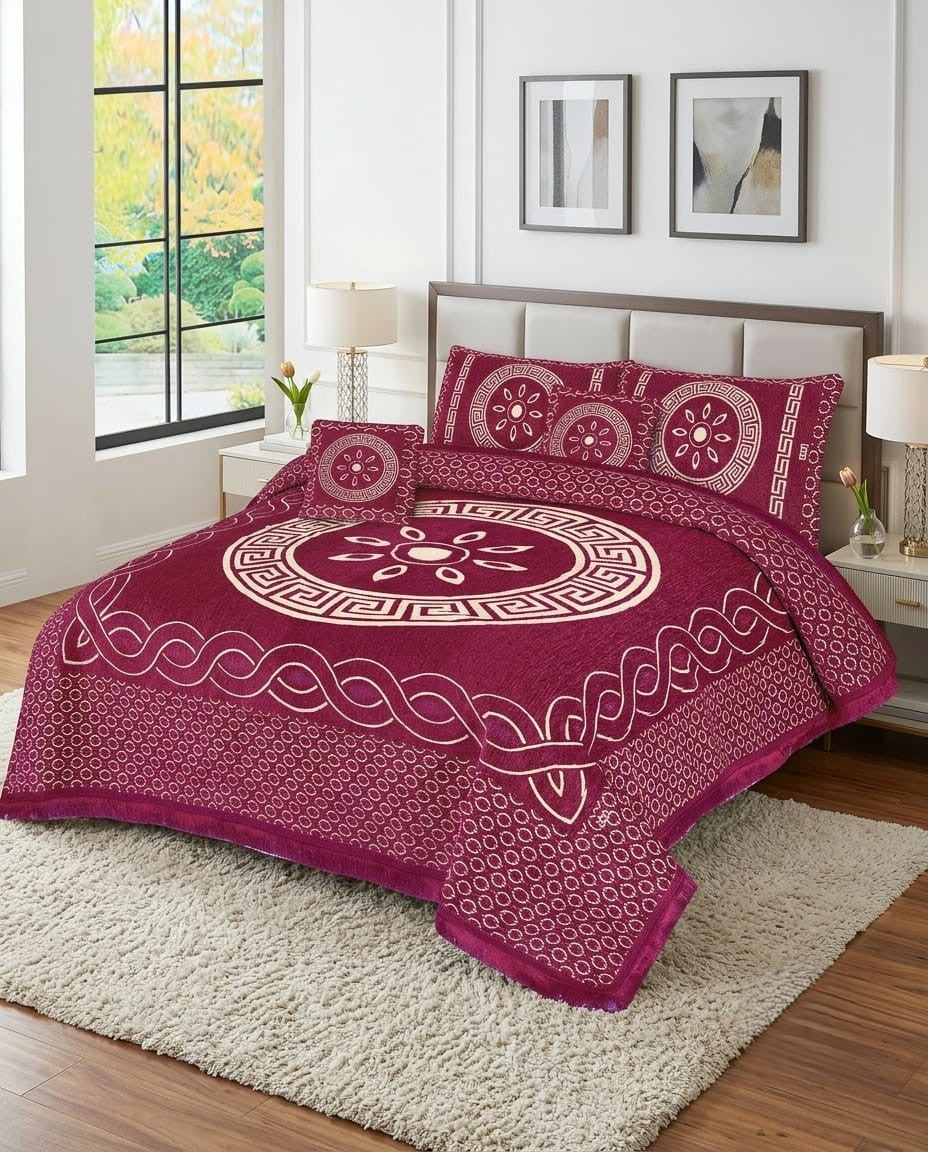 Velvet Bedsheet Set – 5 Piece