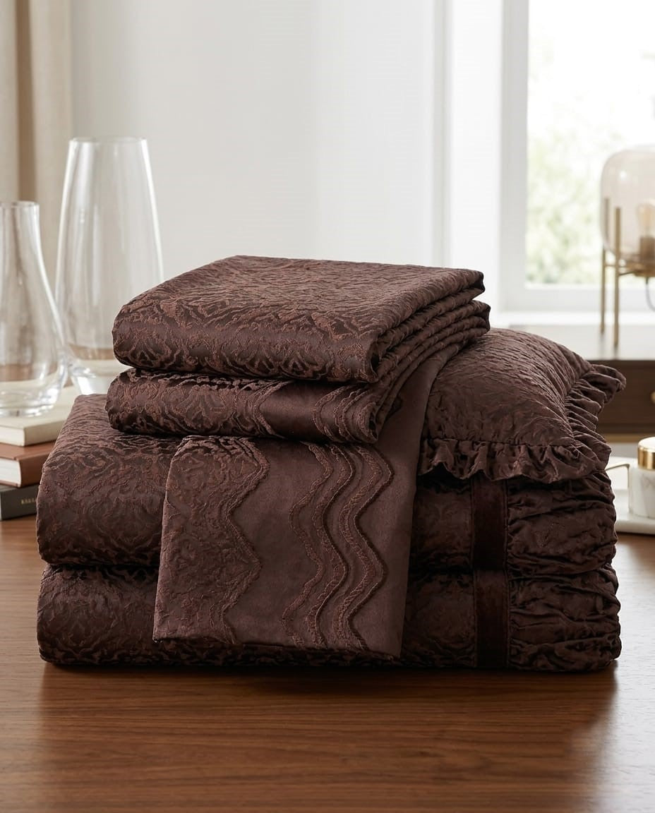 14 Piece Palashe Frilled Bedding Set